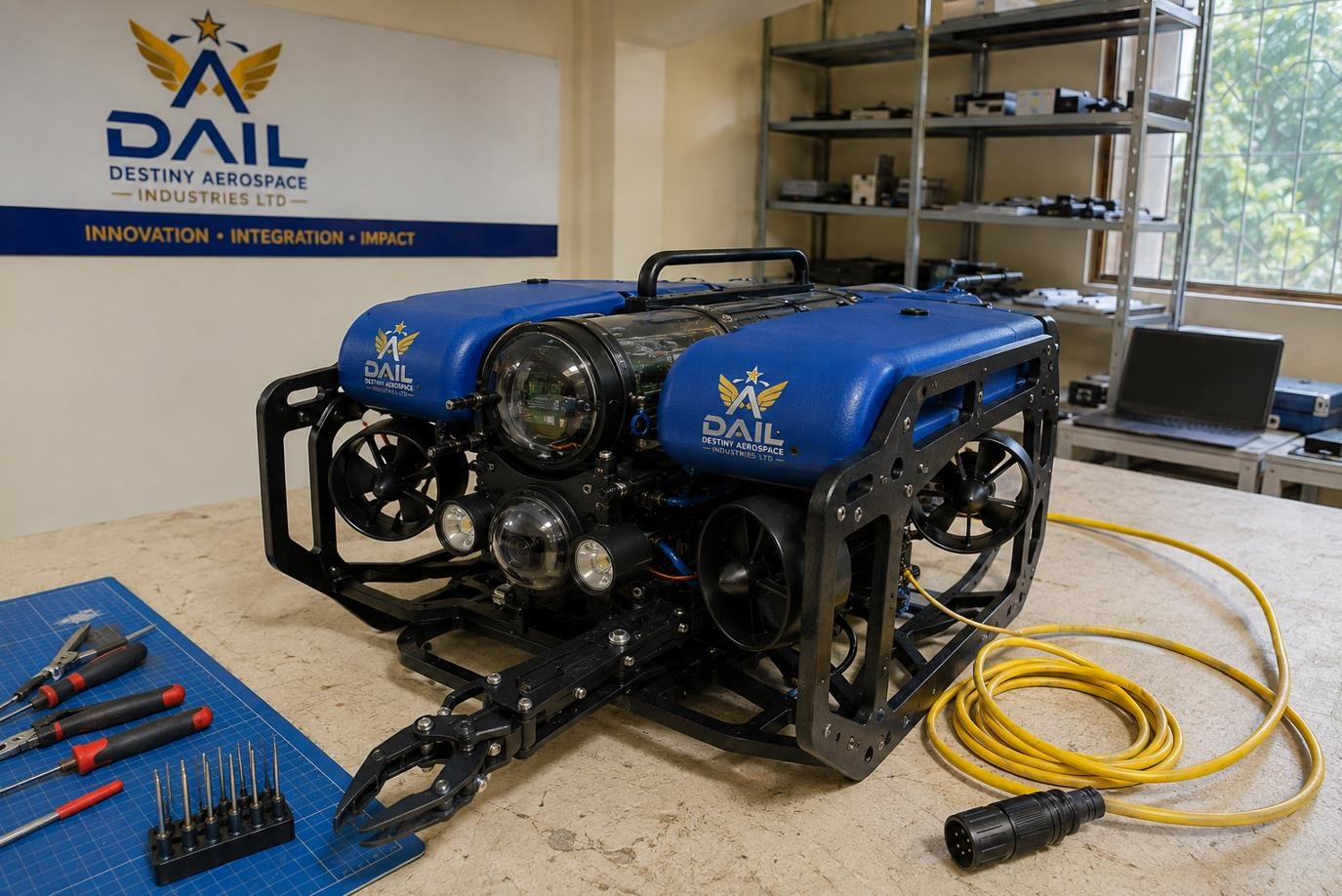DAIL heavy-lift multirotor UAV with gimballed sensor payload and ground control station